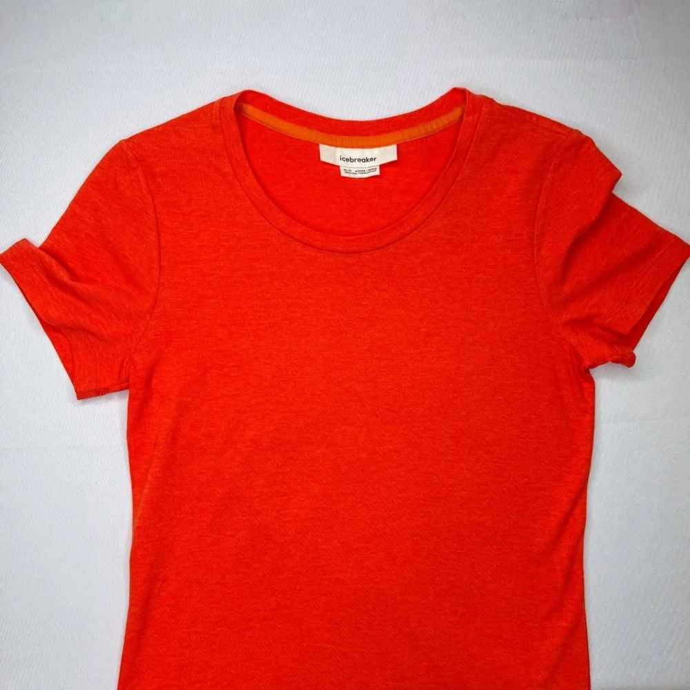 Icebreaker Merino Cotton Blend Women’s Tee – Orange - Picture 4 of 11